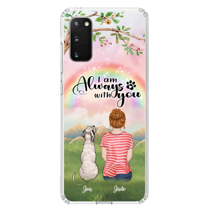 Custom Personalized Dog Mom/Dad Phone Case - Upto 4 Dogs - Best Gift For Dog Lover - I Am Always With You - Case For Iphone Samsung - 5BWJPA