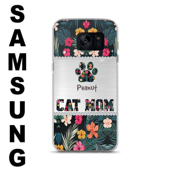 Personalized Custom Phone Case Cat Mom Met Pattern - Gifts Idea For Cat Lover - Cat Mom - Case For Iphone & Samsung