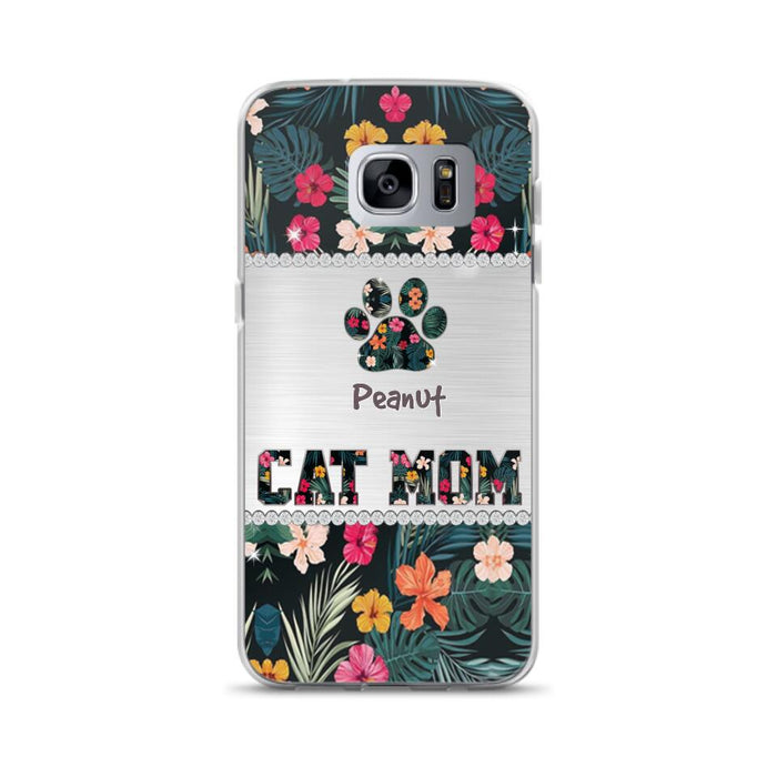 Personalized Custom Phone Case Cat Mom Met Pattern - Gifts Idea For Cat Lover - Cat Mom - Case For Iphone & Samsung