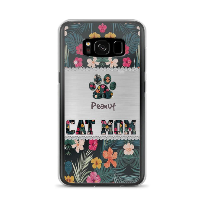 Personalized Custom Phone Case Cat Mom Met Pattern - Gifts Idea For Cat Lover - Cat Mom - Case For Iphone & Samsung