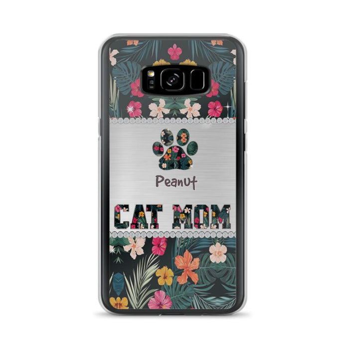 Personalized Custom Phone Case Cat Mom Met Pattern - Gifts Idea For Cat Lover - Cat Mom - Case For Iphone & Samsung