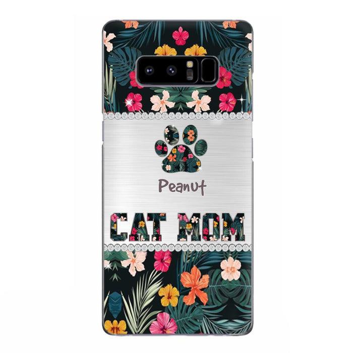 Personalized Custom Phone Case Cat Mom Met Pattern - Gifts Idea For Cat Lover - Cat Mom - Case For Iphone & Samsung