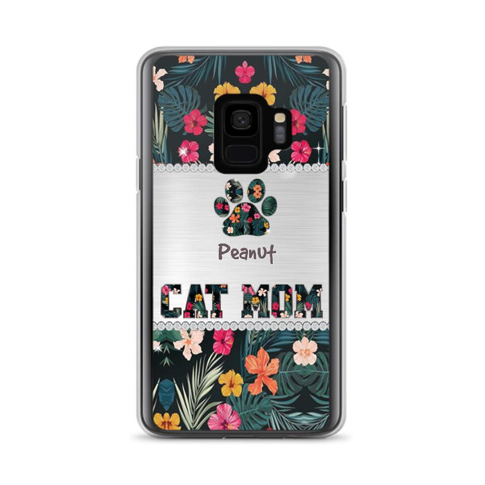 Personalized Custom Phone Case Cat Mom Met Pattern - Gifts Idea For Cat Lover - Cat Mom - Case For Iphone & Samsung