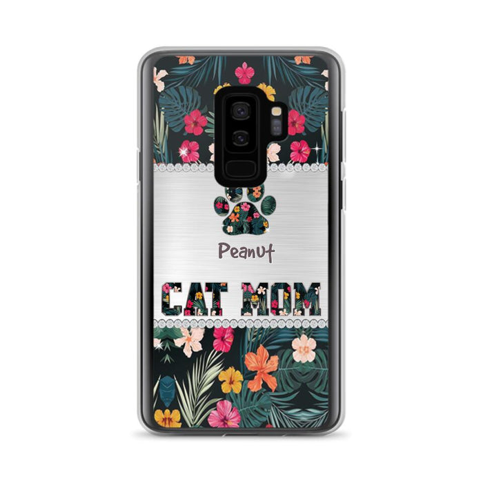 Personalized Custom Phone Case Cat Mom Met Pattern - Gifts Idea For Cat Lover - Cat Mom - Case For Iphone & Samsung