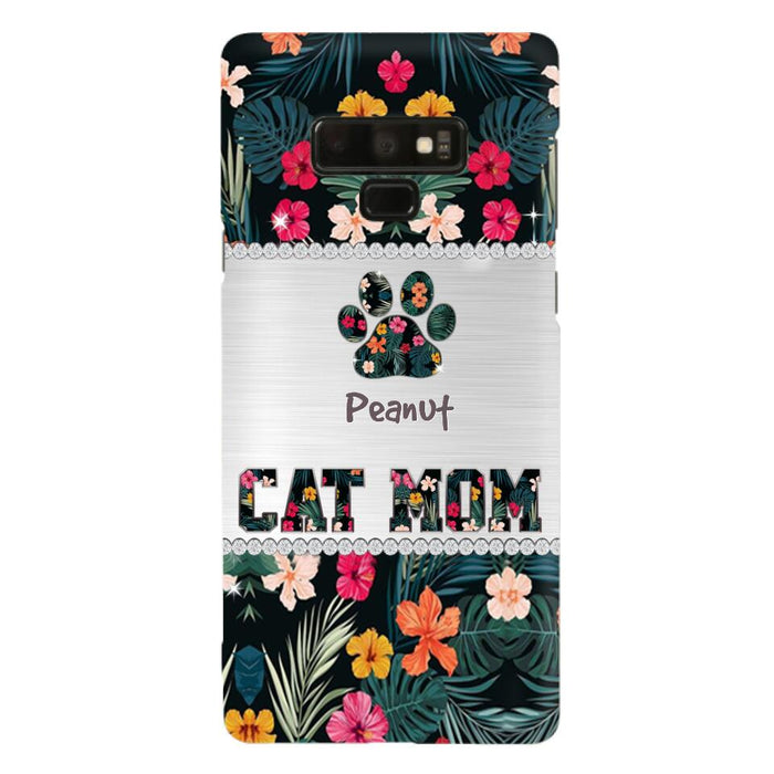 Personalized Custom Phone Case Cat Mom Met Pattern - Gifts Idea For Cat Lover - Cat Mom - Case For Iphone & Samsung