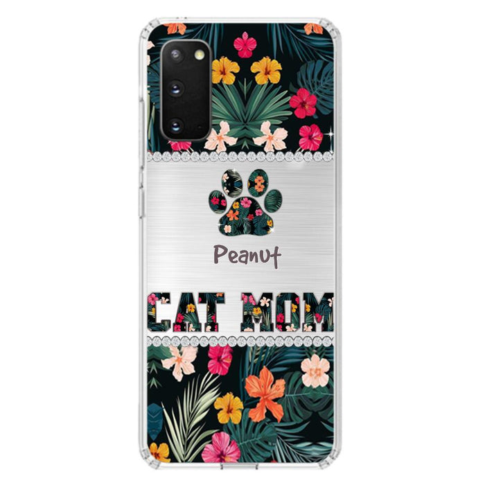 Personalized Custom Phone Case Cat Mom Met Pattern - Gifts Idea For Cat Lover - Cat Mom - Case For Iphone & Samsung