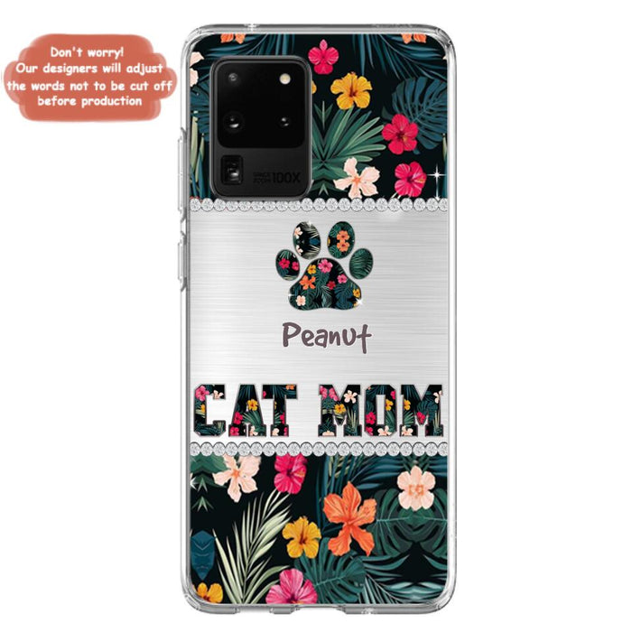 Personalized Custom Phone Case Cat Mom Met Pattern - Gifts Idea For Cat Lover - Cat Mom - Case For Iphone & Samsung