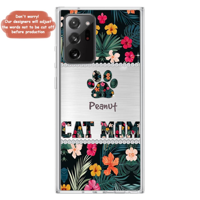 Personalized Custom Phone Case Cat Mom Met Pattern - Gifts Idea For Cat Lover - Cat Mom - Case For Iphone & Samsung