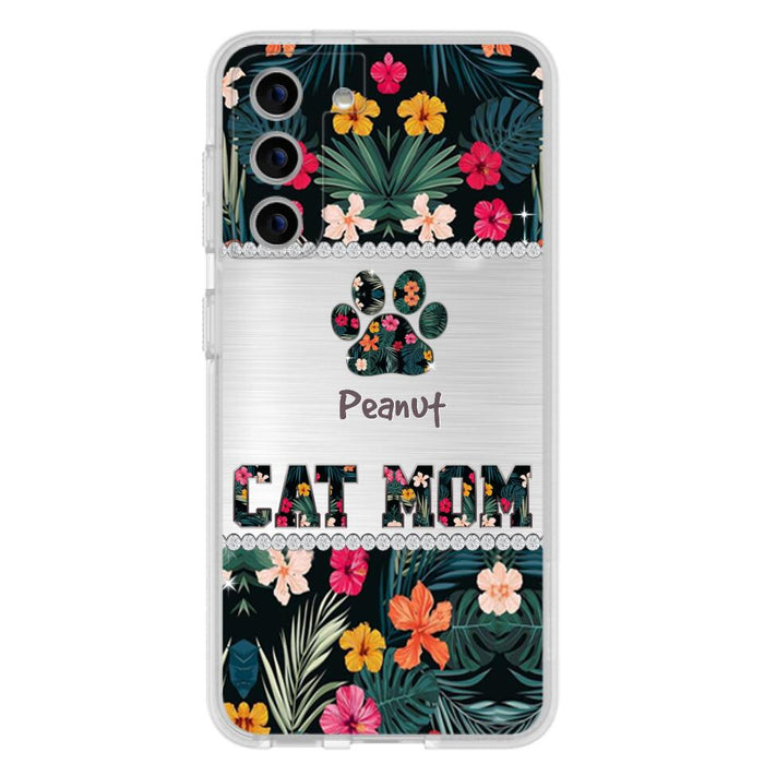 Personalized Custom Phone Case Cat Mom Met Pattern - Gifts Idea For Cat Lover - Cat Mom - Case For Iphone & Samsung