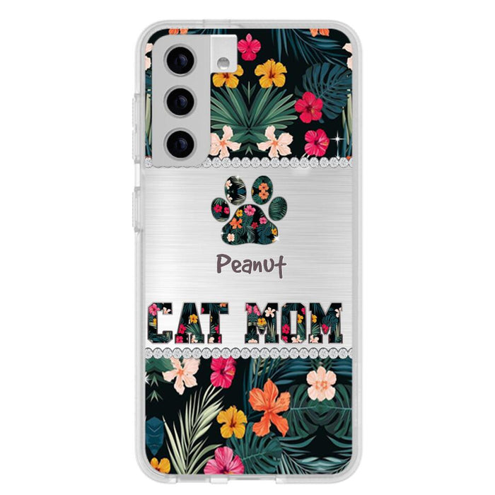 Personalized Custom Phone Case Cat Mom Met Pattern - Gifts Idea For Cat Lover - Cat Mom - Case For Iphone & Samsung