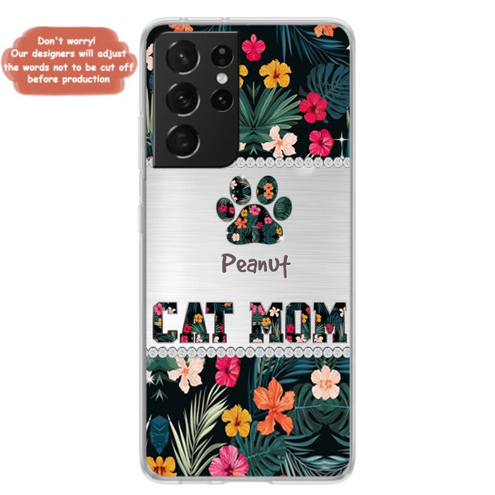 Personalized Custom Phone Case Cat Mom Met Pattern - Gifts Idea For Cat Lover - Cat Mom - Case For Iphone & Samsung