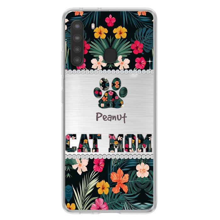 Personalized Custom Phone Case Cat Mom Met Pattern - Gifts Idea For Cat Lover - Cat Mom - Case For Iphone & Samsung