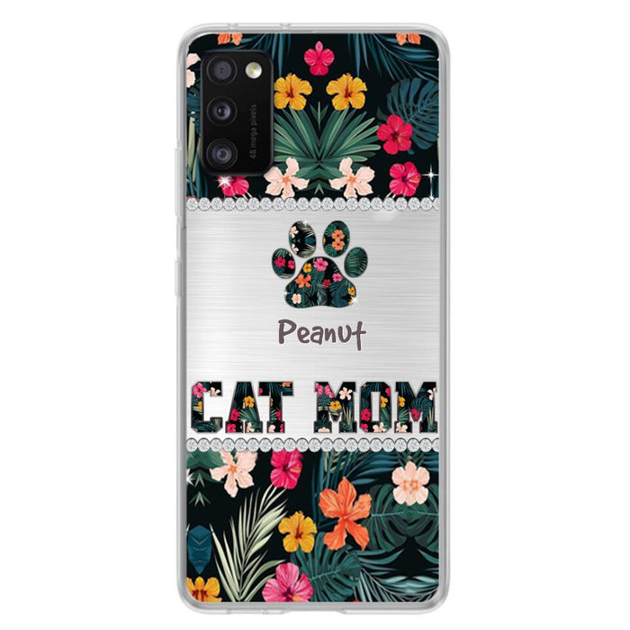 Personalized Custom Phone Case Cat Mom Met Pattern - Gifts Idea For Cat Lover - Cat Mom - Case For Iphone & Samsung