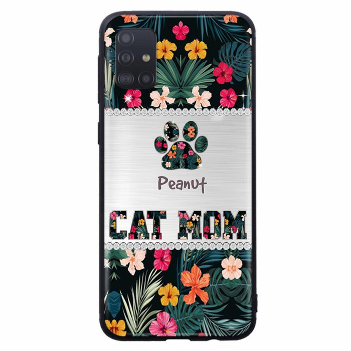 Personalized Custom Phone Case Cat Mom Met Pattern - Gifts Idea For Cat Lover - Cat Mom - Case For Iphone & Samsung