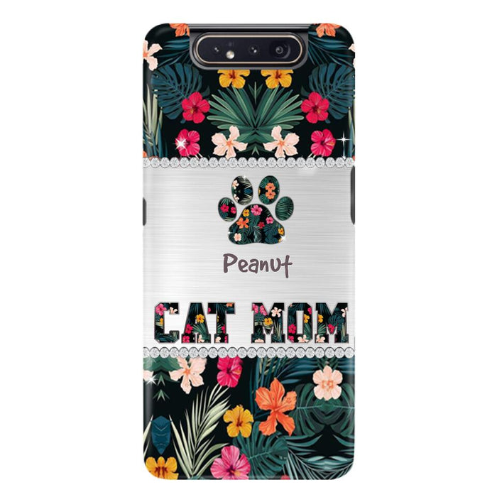 Personalized Custom Phone Case Cat Mom Met Pattern - Gifts Idea For Cat Lover - Cat Mom - Case For Iphone & Samsung