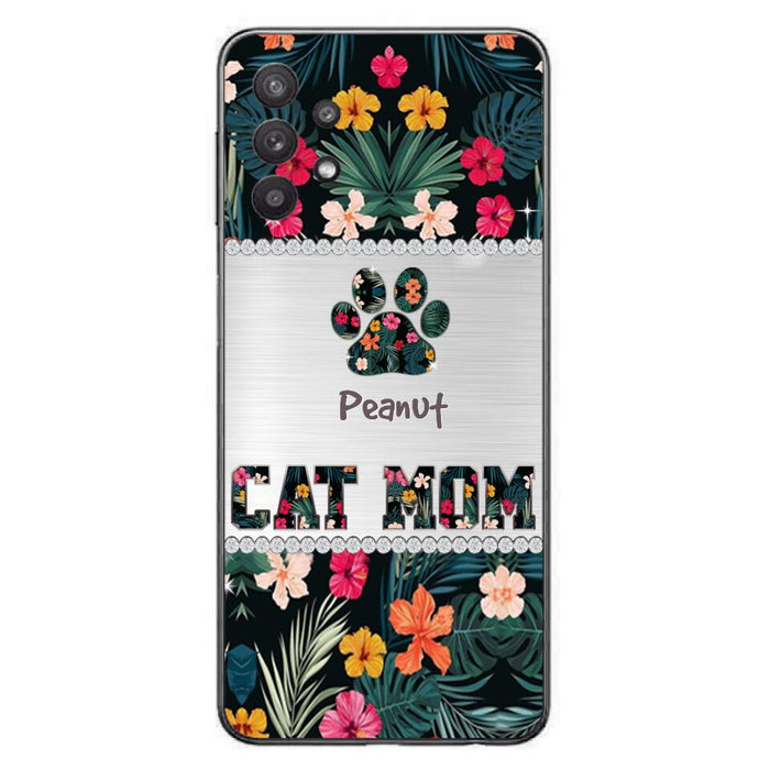 Personalized Custom Phone Case Cat Mom Met Pattern - Gifts Idea For Cat Lover - Cat Mom - Case For Iphone & Samsung