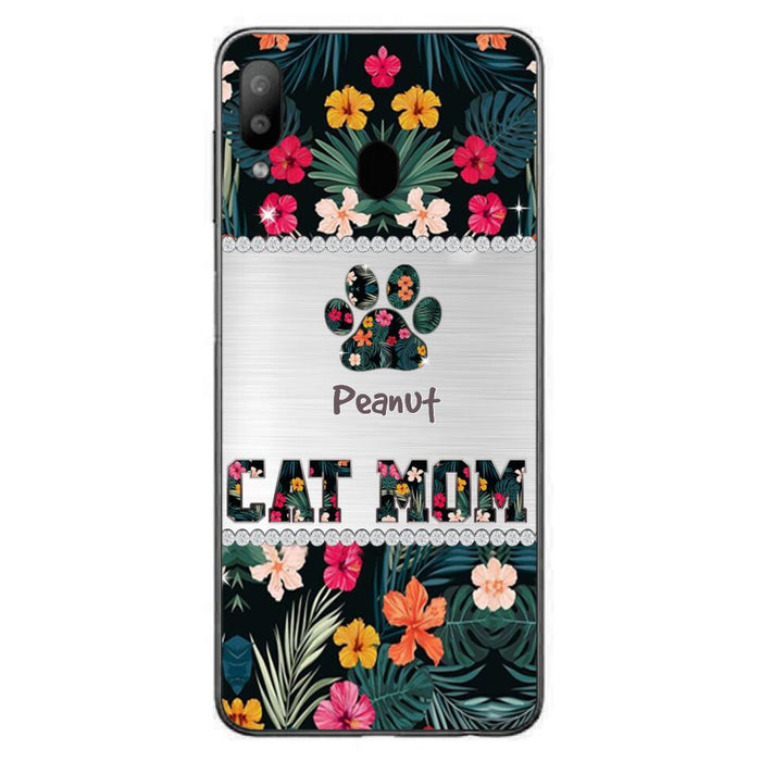 Personalized Custom Phone Case Cat Mom Met Pattern - Gifts Idea For Cat Lover - Cat Mom - Case For Iphone & Samsung