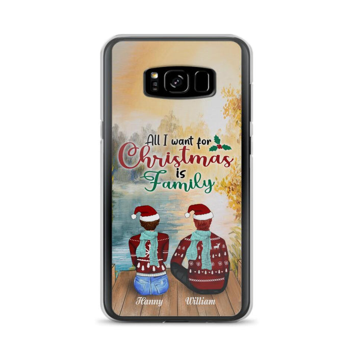 Custom Personalized Family Phone Case - Couple/ Parents With Upto 3 Kids, 3 Pets - Gift For Family - Case For iPhone And Samsung