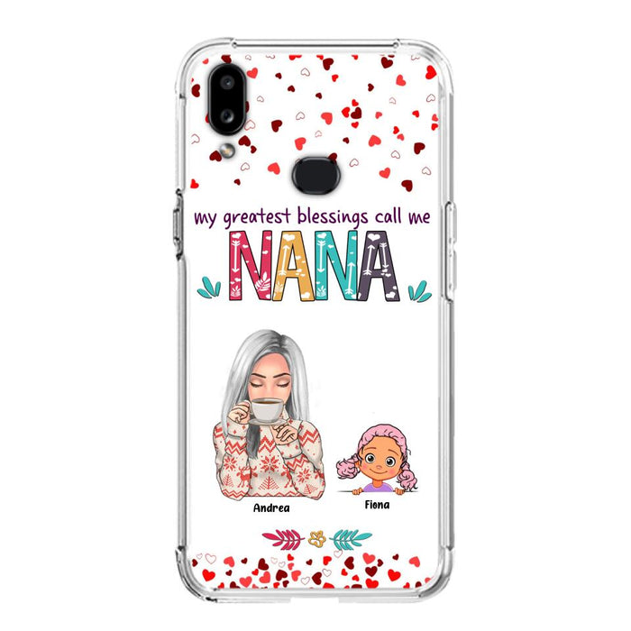 Custom Personalized Grandma & Grandkids Phone Case - Upto 5 Kids - My Greatest Blessings Call Me Nana - For iPhone And Samsung Phone Case