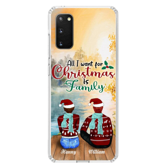 Custom Personalized Family Phone Case - Couple/ Parents With Upto 3 Kids, 3 Pets - Gift For Family - Case For iPhone And Samsung