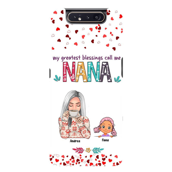 Custom Personalized Grandma & Grandkids Phone Case - Upto 5 Kids - My Greatest Blessings Call Me Nana - For iPhone And Samsung Phone Case