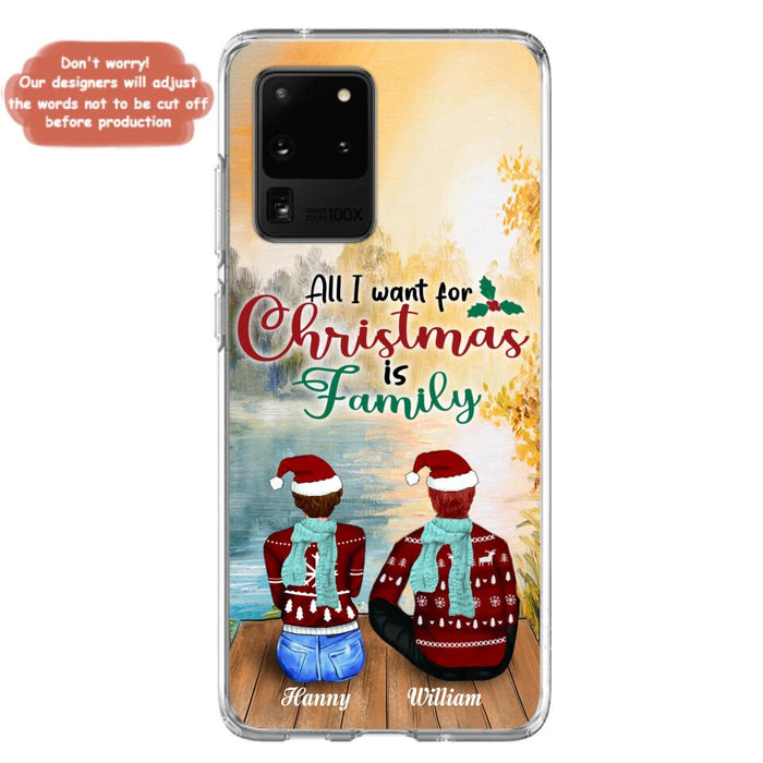 Custom Personalized Family Phone Case - Couple/ Parents With Upto 3 Kids, 3 Pets - Gift For Family - Case For iPhone And Samsung