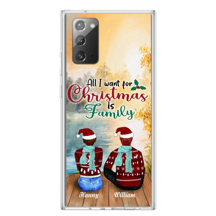 Custom Personalized Family Phone Case - Couple/ Parents With Upto 3 Kids, 3 Pets - Gift For Family - Case For iPhone And Samsung