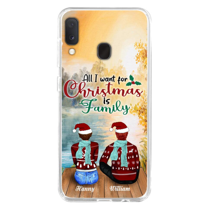 Custom Personalized Family Phone Case - Couple/ Parents With Upto 3 Kids, 3 Pets - Gift For Family - Case For iPhone And Samsung