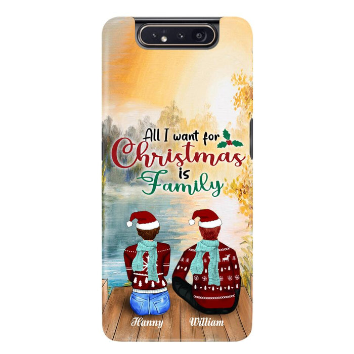 Custom Personalized Family Phone Case - Couple/ Parents With Upto 3 Kids, 3 Pets - Gift For Family - Case For iPhone And Samsung