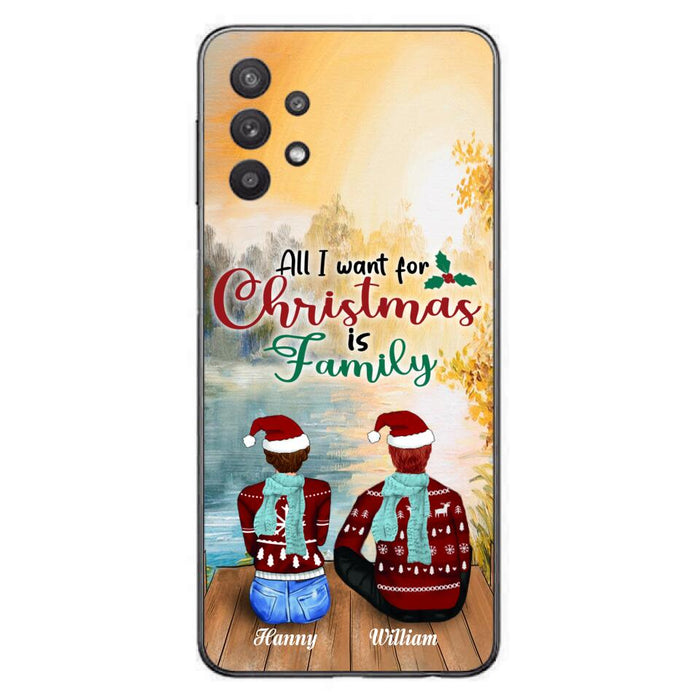 Custom Personalized Family Phone Case - Couple/ Parents With Upto 3 Kids, 3 Pets - Gift For Family - Case For iPhone And Samsung