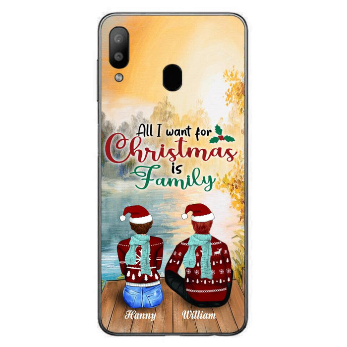 Custom Personalized Family Phone Case - Couple/ Parents With Upto 3 Kids, 3 Pets - Gift For Family - Case For iPhone And Samsung