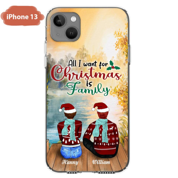 Custom Personalized Family Phone Case - Couple/ Parents With Upto 3 Kids, 3 Pets - Gift For Family - Case For iPhone And Samsung