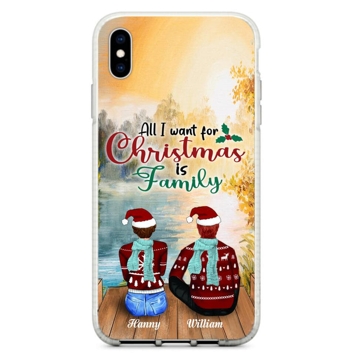 Custom Personalized Family Phone Case - Couple/ Parents With Upto 3 Kids, 3 Pets - Gift For Family - Case For iPhone And Samsung