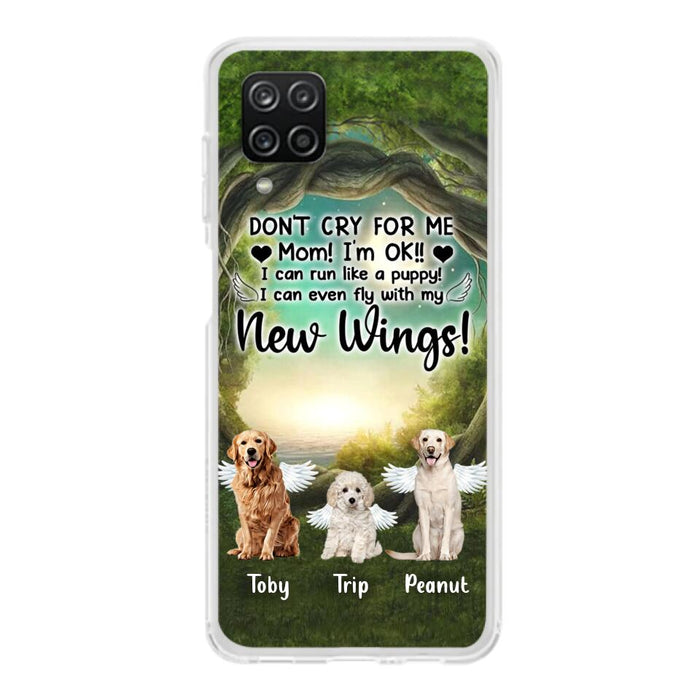 Custom Personalized Dog Phone Case - Best Gift For Dog Lovers - Don'n Cry For Me Mom ! I'm Ok