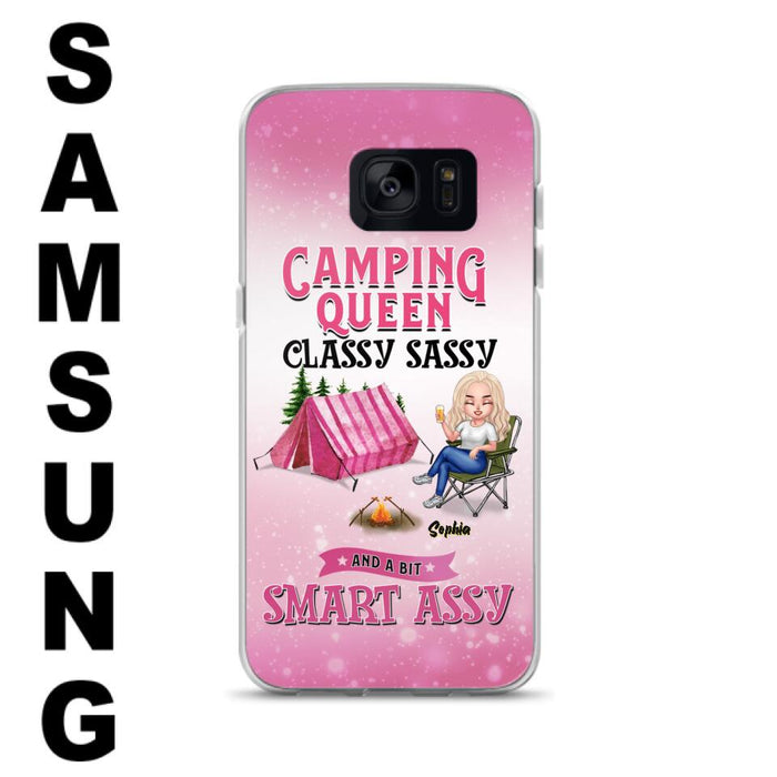 Custom Personalized Camping Queen Phone Case - Gift Idea For Camping Lovers/Mother's Day - Camping Queen Classy Sassy And A Bit Smart Assy - Cases For iPhone And Samsung