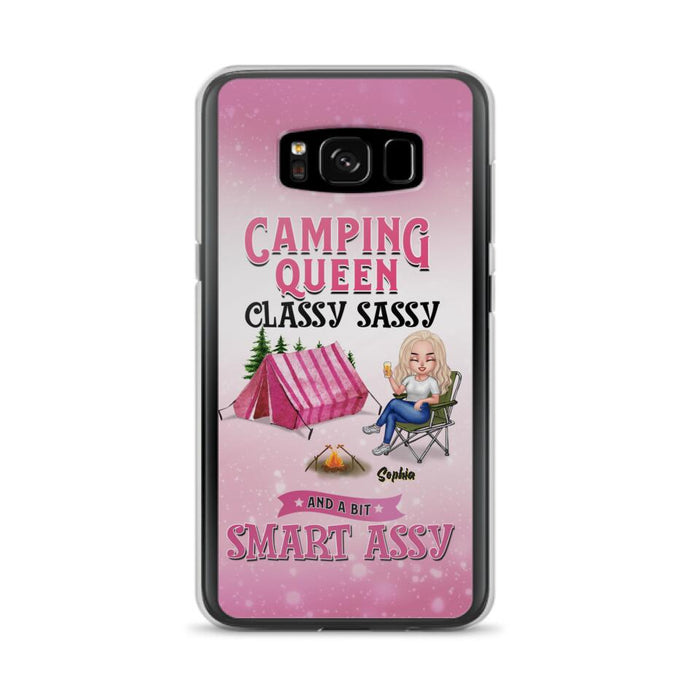 Custom Personalized Camping Queen Phone Case - Gift Idea For Camping Lovers/Mother's Day - Camping Queen Classy Sassy And A Bit Smart Assy - Cases For iPhone And Samsung