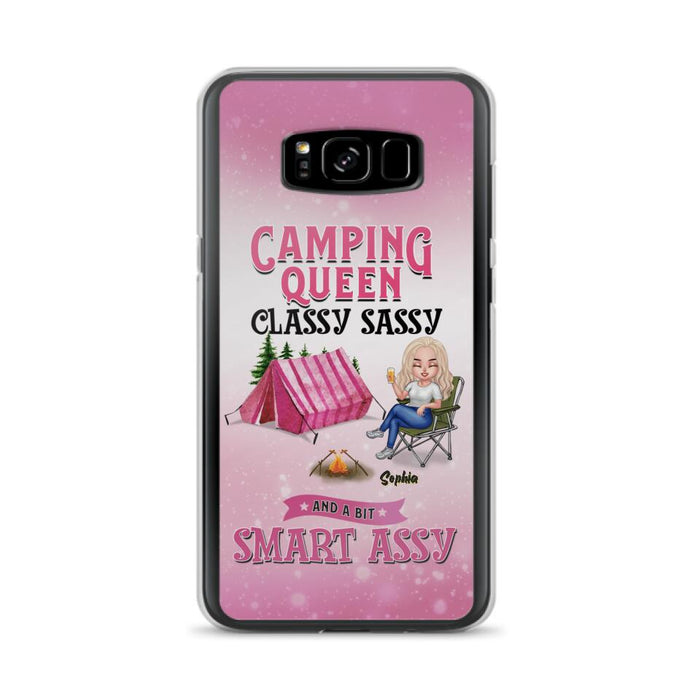 Custom Personalized Camping Queen Phone Case - Gift Idea For Camping Lovers/Mother's Day - Camping Queen Classy Sassy And A Bit Smart Assy - Cases For iPhone And Samsung