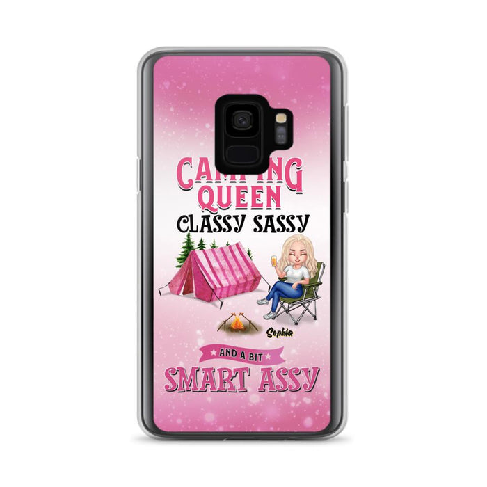 Custom Personalized Camping Queen Phone Case - Gift Idea For Camping Lovers/Mother's Day - Camping Queen Classy Sassy And A Bit Smart Assy - Cases For iPhone And Samsung