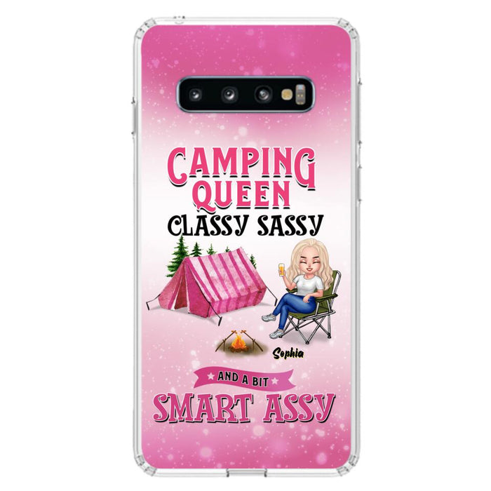 Custom Personalized Camping Queen Phone Case - Gift Idea For Camping Lovers/Mother's Day - Camping Queen Classy Sassy And A Bit Smart Assy - Cases For iPhone And Samsung