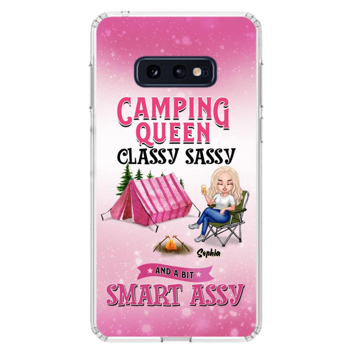 Custom Personalized Camping Queen Phone Case - Gift Idea For Camping Lovers/Mother's Day - Camping Queen Classy Sassy And A Bit Smart Assy - Cases For iPhone And Samsung