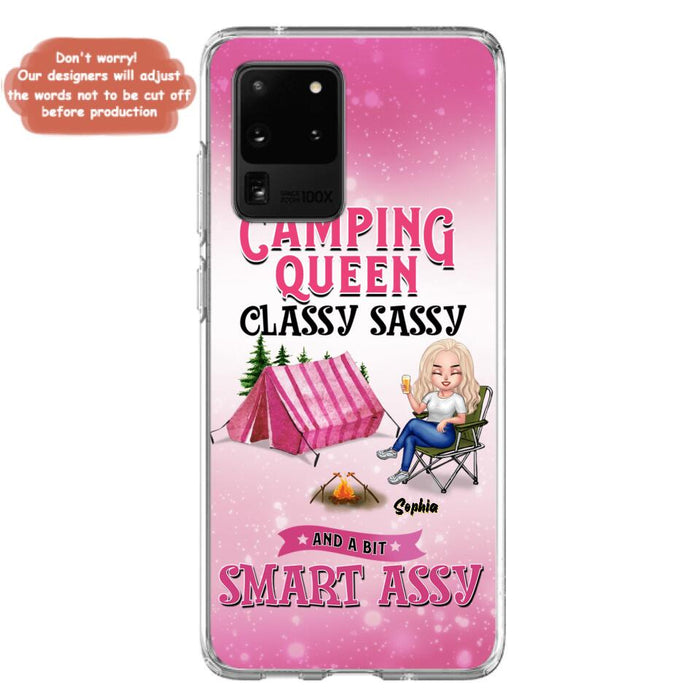 Custom Personalized Camping Queen Phone Case - Gift Idea For Camping Lovers/Mother's Day - Camping Queen Classy Sassy And A Bit Smart Assy - Cases For iPhone And Samsung