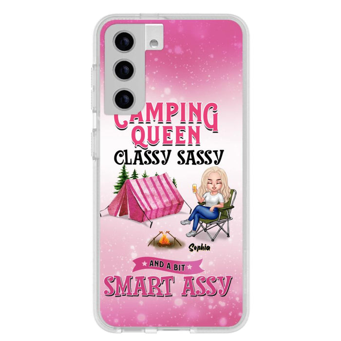 Custom Personalized Camping Queen Phone Case - Gift Idea For Camping Lovers/Mother's Day - Camping Queen Classy Sassy And A Bit Smart Assy - Cases For iPhone And Samsung