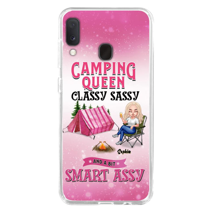 Custom Personalized Camping Queen Phone Case - Gift Idea For Camping Lovers/Mother's Day - Camping Queen Classy Sassy And A Bit Smart Assy - Cases For iPhone And Samsung