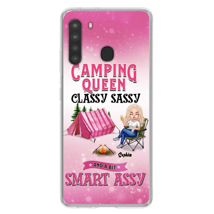 Custom Personalized Camping Queen Phone Case - Gift Idea For Camping Lovers/Mother's Day - Camping Queen Classy Sassy And A Bit Smart Assy - Cases For iPhone And Samsung