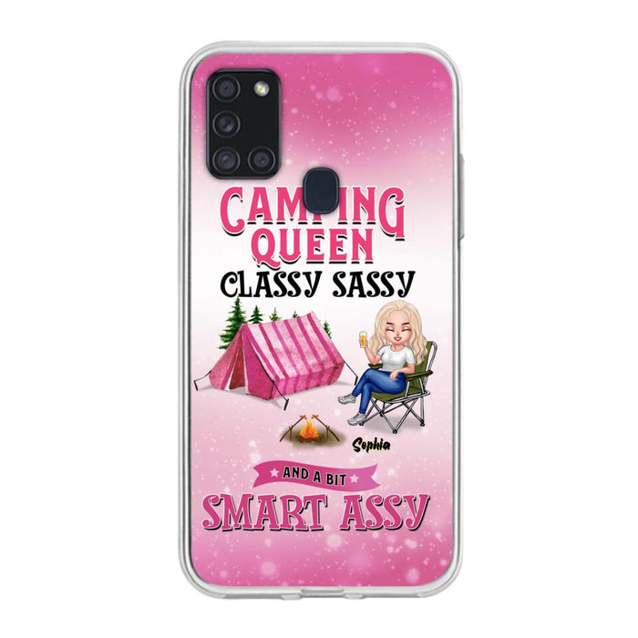 Custom Personalized Camping Queen Phone Case - Gift Idea For Camping Lovers/Mother's Day - Camping Queen Classy Sassy And A Bit Smart Assy - Cases For iPhone And Samsung