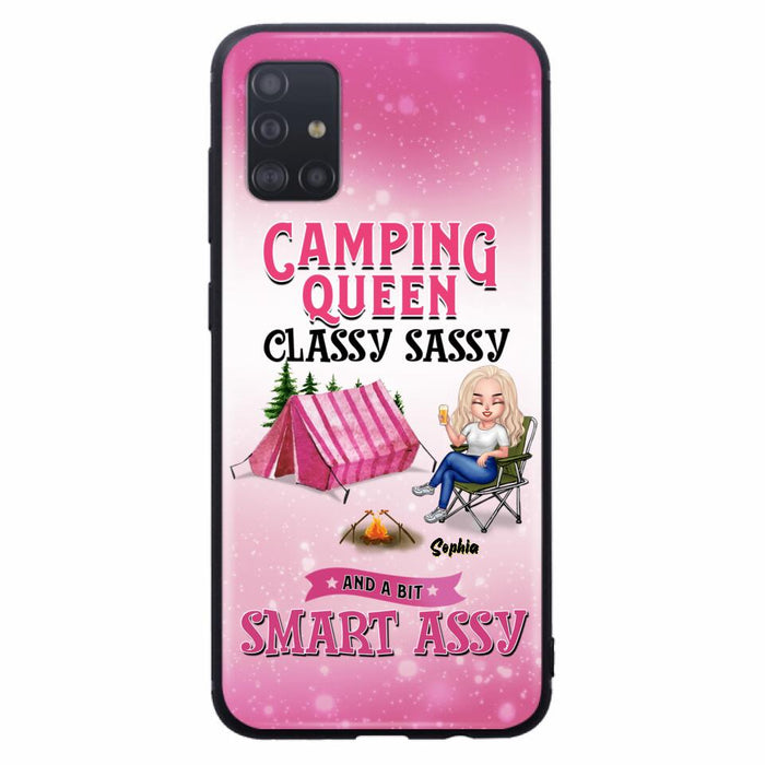 Custom Personalized Camping Queen Phone Case - Gift Idea For Camping Lovers/Mother's Day - Camping Queen Classy Sassy And A Bit Smart Assy - Cases For iPhone And Samsung