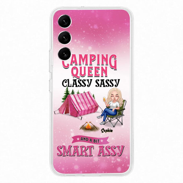 Custom Personalized Camping Queen Phone Case - Gift Idea For Camping Lovers/Mother's Day - Camping Queen Classy Sassy And A Bit Smart Assy - Cases For iPhone And Samsung