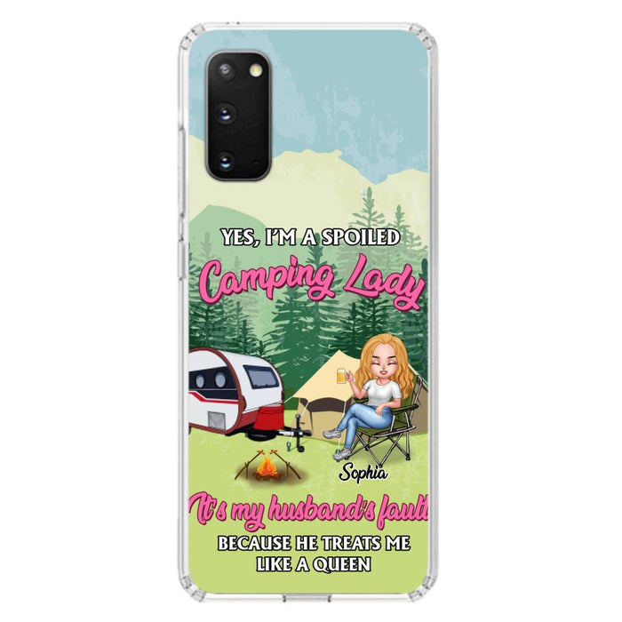 Custom Personalized Camping Lady Phone Case -  Gift Idea For Camping Lovers - Cases For iPhone/Samsung