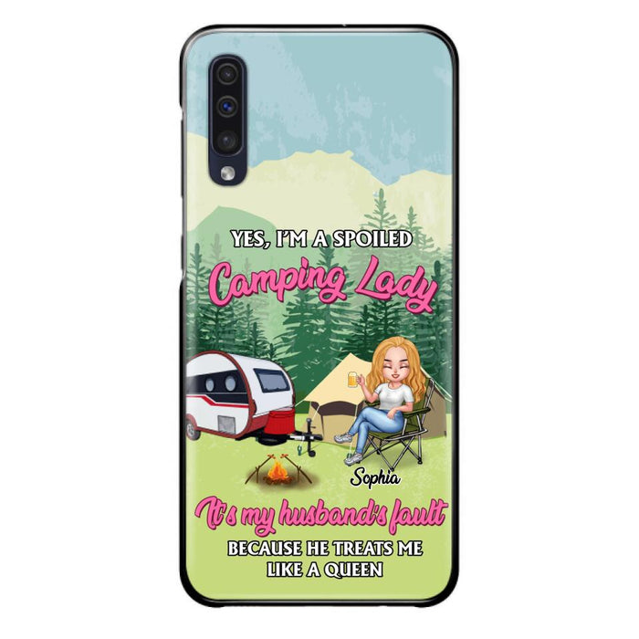 Custom Personalized Camping Lady Phone Case -  Gift Idea For Camping Lovers - Cases For iPhone/Samsung