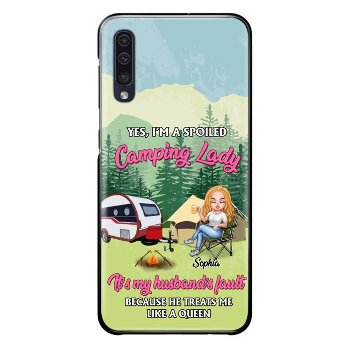 Custom Personalized Camping Lady Phone Case -  Gift Idea For Camping Lovers - Cases For iPhone/Samsung